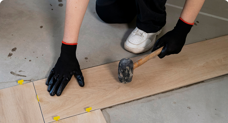 Укладка напольных покрытий